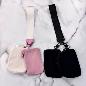 Pink and Black Mini Pouch Set